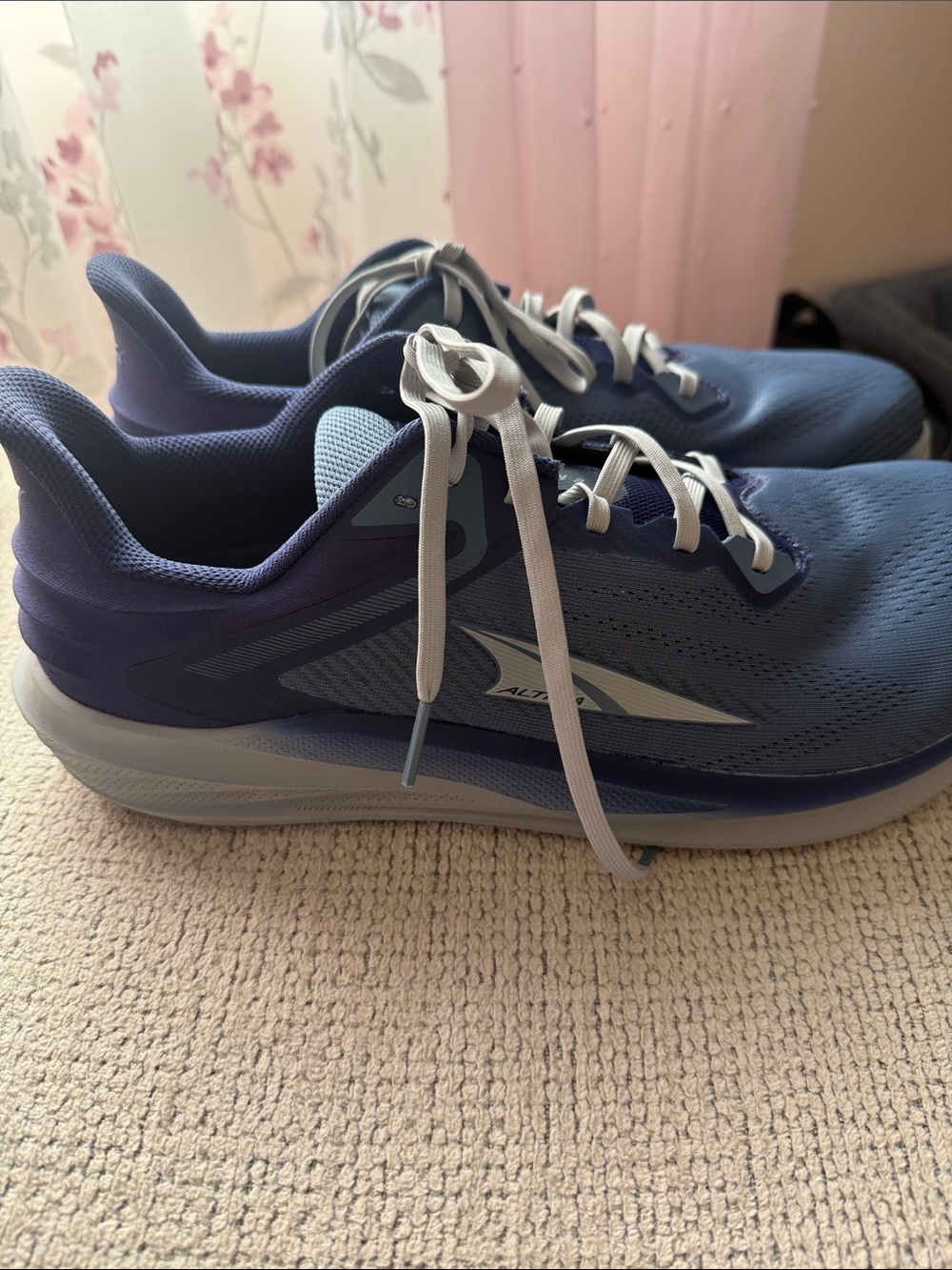 Altra Women’s Navy Blue Athletic Running Shoes with Light Gray Laces